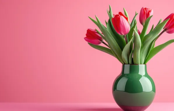 Flowers, holiday, bouquet, spring, tulips, March 8, AI art, universal holiday background