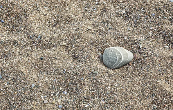 Sand, macro, shore, stone