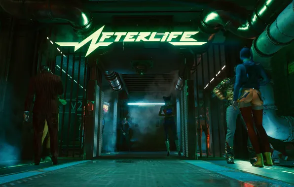 Future, bar, cyberpunk, rpg, video game, video game, night city, CD Projekt RED
