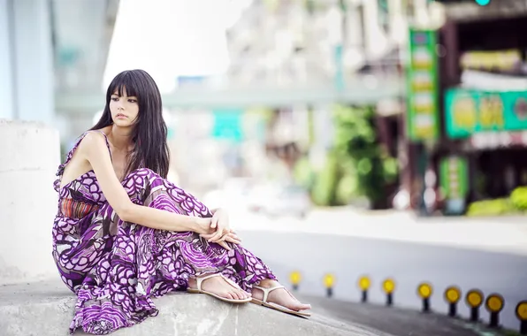 Girl, pose, Asian