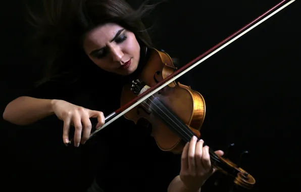 Girl, music, violin