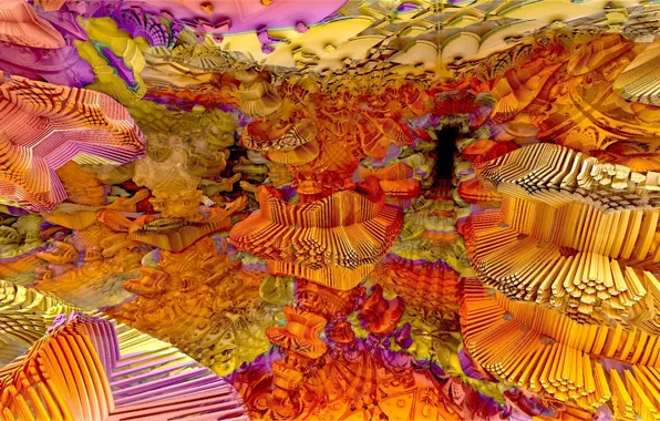 Picture abstraction, background, color, form, Fractal