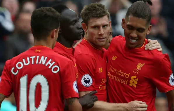 Football, Liverpool, Liverpool, The Premier League, Coutinho, Mane, Firmino, Milner