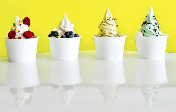 Berries, ice cream, dessert, dessert, berries, ice cream, yogurt, yogurt