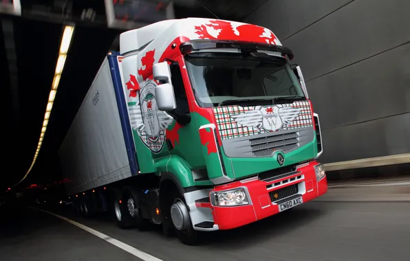 Lights, blur, the tunnel, truck, Reno, tractor, the truck, premium