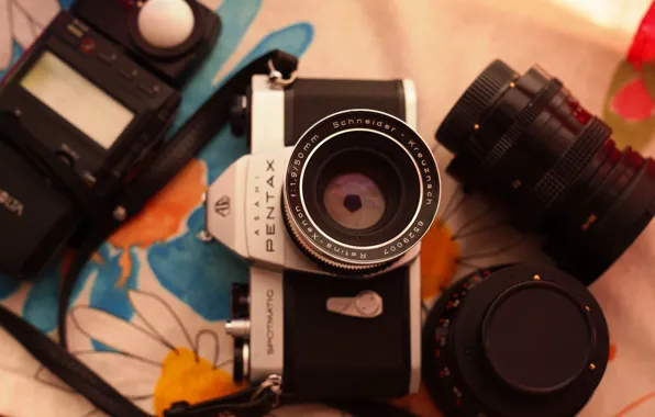 Picture background, camera, Pentax