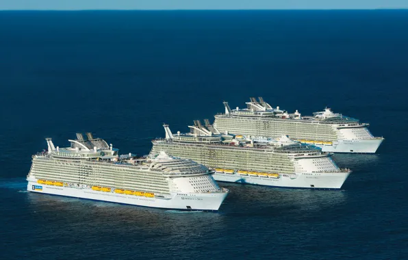 The ocean, Sea, The ship, Oasis of the Seas, Navy, Royal Caribbean International, Passenger ship, …