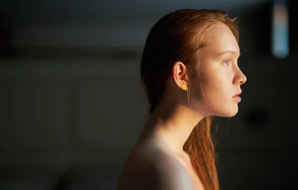 Picture freckles, profile, the beauty, redhead, Arina, Ufa, Askhat Bardunov