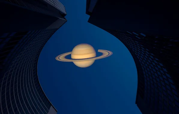 Picture the sky, background, Saturn