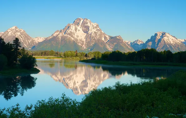 Picture Wyoming, USA, state, national Park Grand Teton, Oxbow Bend