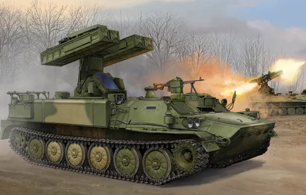 Picture 9K35, Strela-10, Gopher, Soviet anti-aircraft missile system, SA-13