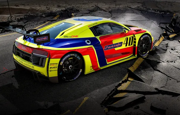 Auto, Machine, Asphalt, AUDI, GT3, Concept Art, AUDI R8, Cracked