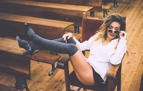 Picture girl, pose, background