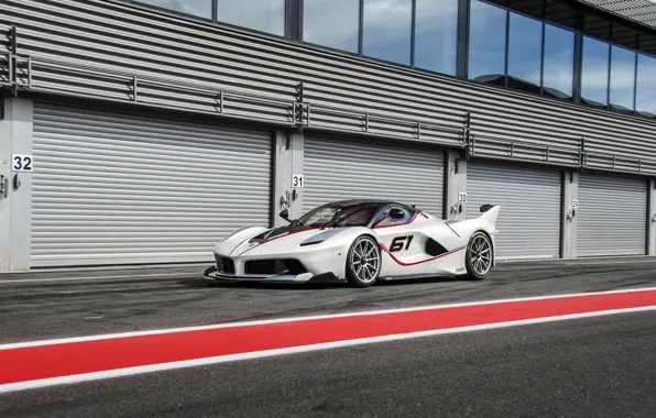 Picture Ferrari, White, Track, FXXK