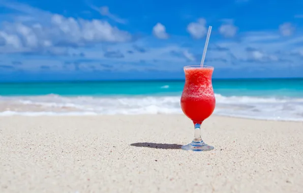 Sea, beach, summer, stay, vacation, cocktail