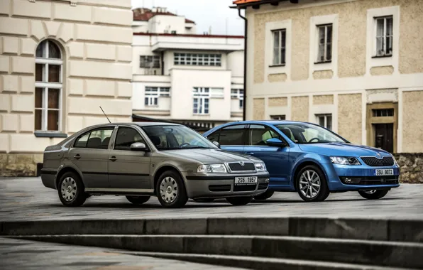Picture the city, street, home, Skoda, Skoda, Octavia, the first generation, the third generation