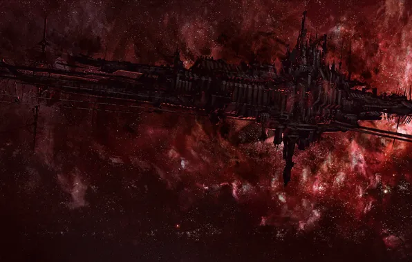 Stars, Space, Ship, Art, Fiction, Spaceship, Spacecraft, Dmitrii Ustinov