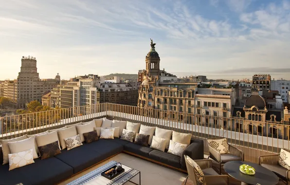 Roof, the city, terrace, Barcelona