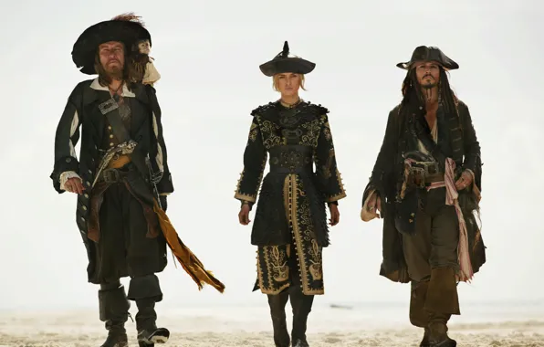 Jack Sparrow, Pirates of the Caribbean, Elizabeth Swann, Hector Barbossa