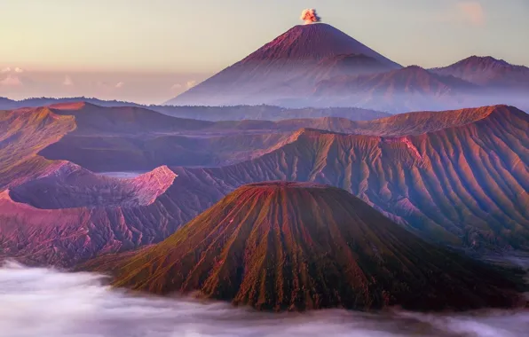 Picture Indonesia, volcanoes, Bromo, Tanger