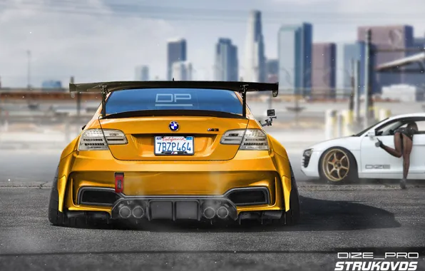 Auto, BMW, Machine, Art, Gold, BMW M3, Rendering, Dmitry Strukov