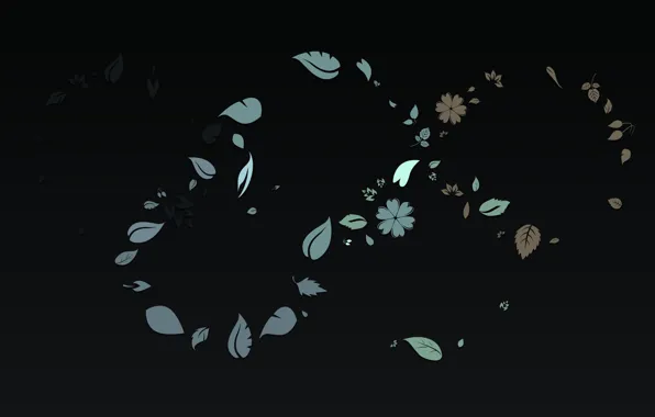 Flowers, blue, pattern, texture, leaves, blue background