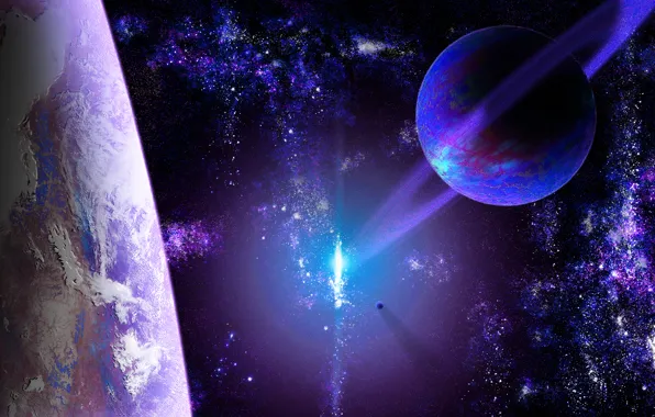 Picture space, blue, art