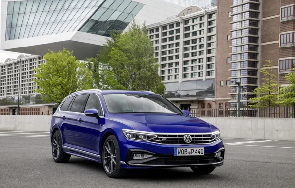 Picture blue, home, Volkswagen, universal, Passat, R-Line, Variant, 2019