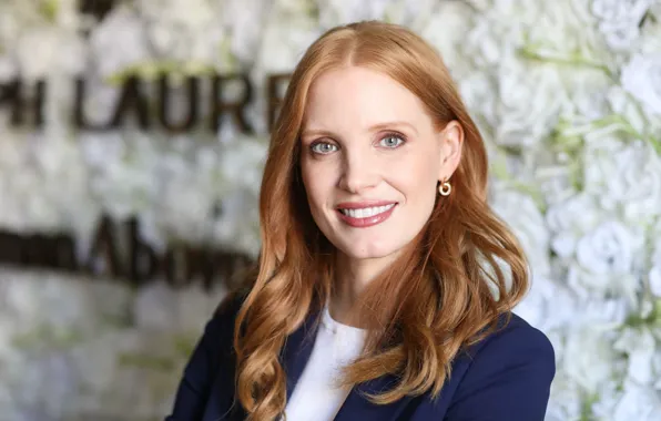 Picture look, pose, smile, makeup, actress, hair, Jessica Chastain, Jessica Chastain