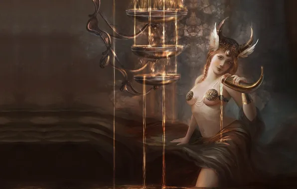 Girl, art, fantasy, the grotto, Aquarius, madeline boni