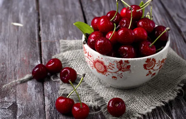 Picture cherry, berries, bowl