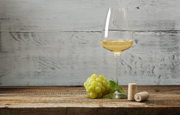 Wine, white, Board, glass, grapes, alcohol, tube