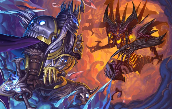 Picture diablo, warcraft, arthas, Heroes of the Storm