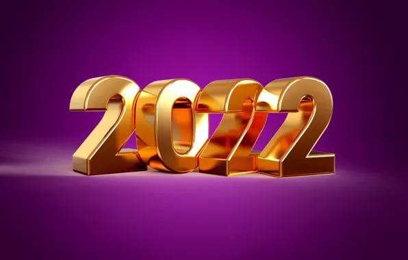 Background, gold, figures, New year, purple, golden, new year, happy