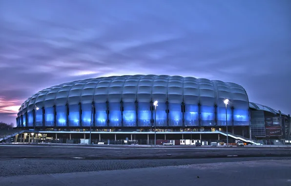 Night, Architecture, Stadium