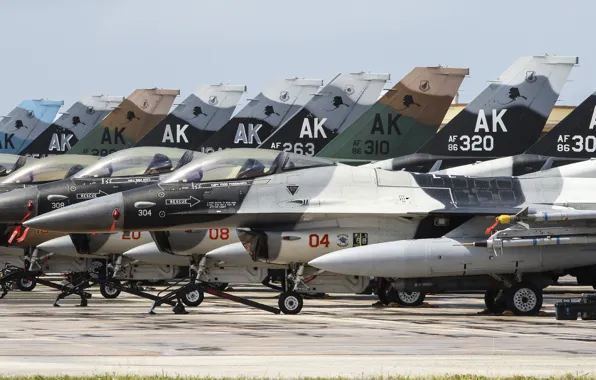 Picture fighters, the airfield, F-16, Fighting Falcon