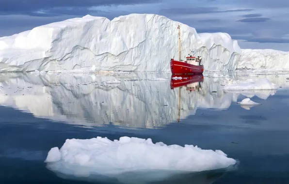Picture Boat, Greenland, Fishing, Ilulissat Icefjord, Icebergs