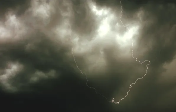 The storm, white, the sky, clouds, light, clouds, nature, photo