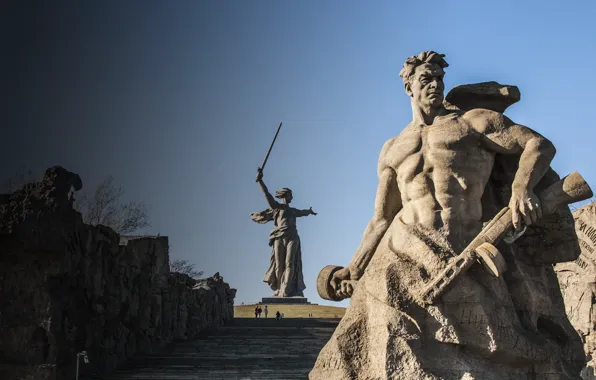 Picture memory, Sword, Homeland, Mamaev Kurgan, Motherland, Motherland, The Motherland calls, architecture