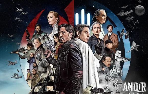 Picture the series, poster, characters, art, Diego Luna, Star Wars, Diego Luna, fiction