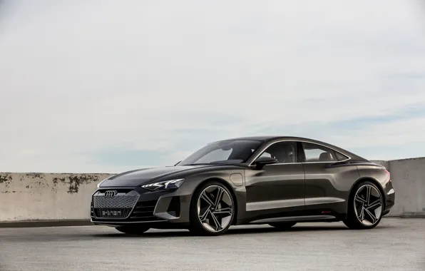 Picture Audi, coupe, Parking, 2018, e-tron GT Concept, the four-door