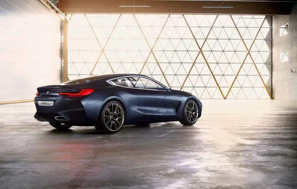 Picture light, coupe, BMW, back, side, the room, 2017, 8-Series Concept