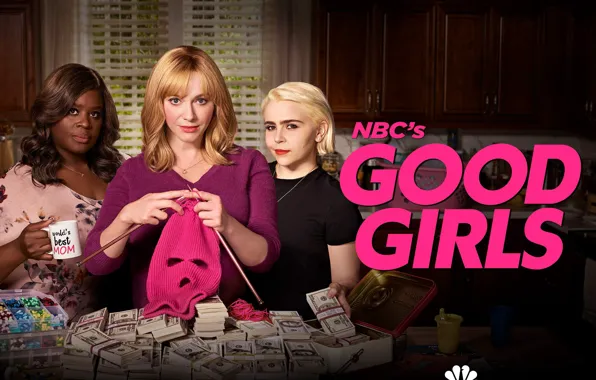 Picture look, money, mask, actors, the series, Movies, Good Girls, Good girls
