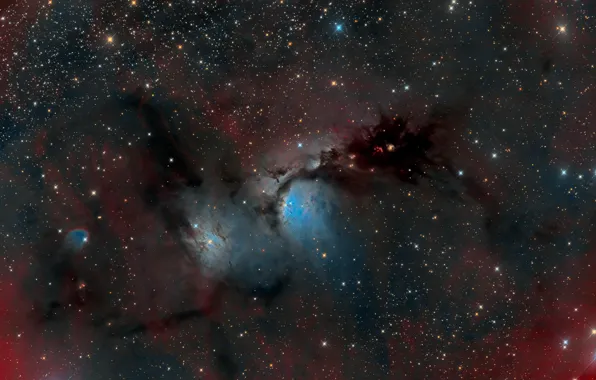 Orion, reflection nebula, Messier 78, in the constellation