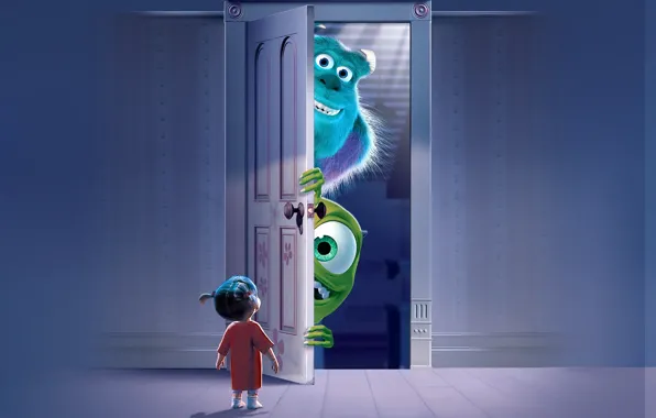 Picture the door, Monsters.Inc, Mike Wazowski, Monsters Inc., James P. Sullivan, Mary Boo