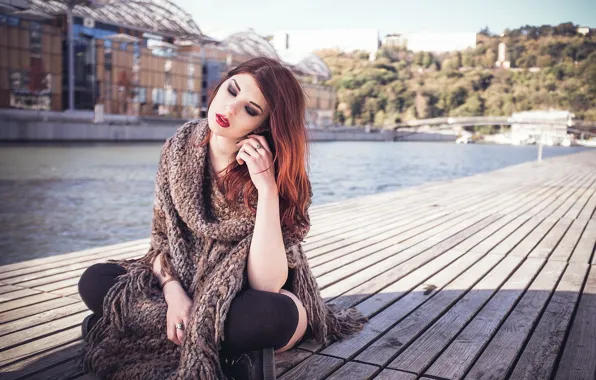 Girl, pose, background