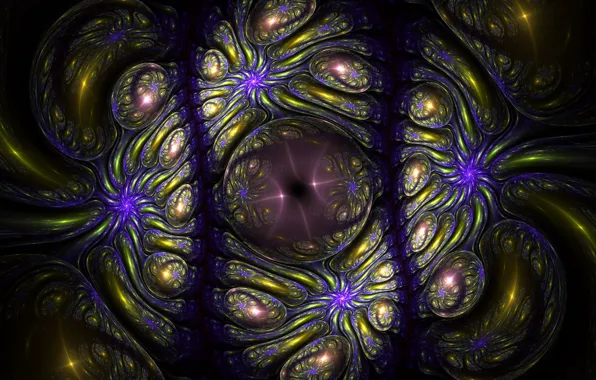 Picture abstraction, the dark background, fractal, Wallpaper from lolita777