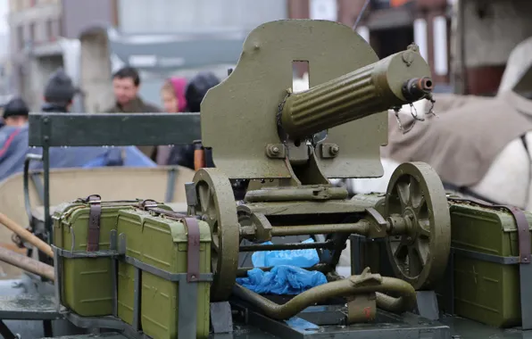 Weapons, boxes, machine gun, the cart, easel, Maxim