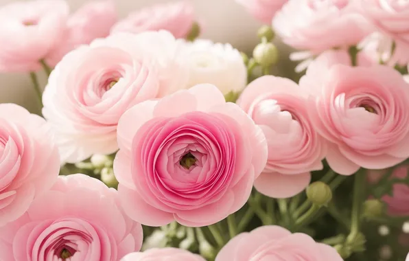 Flower, flowers, green, pink, green, tenderness, figure, plant