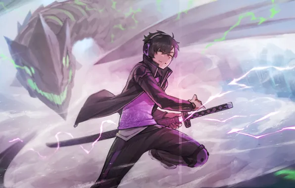 Smile, serenity, dragon, guy, Zhao-P, by Zhao-P